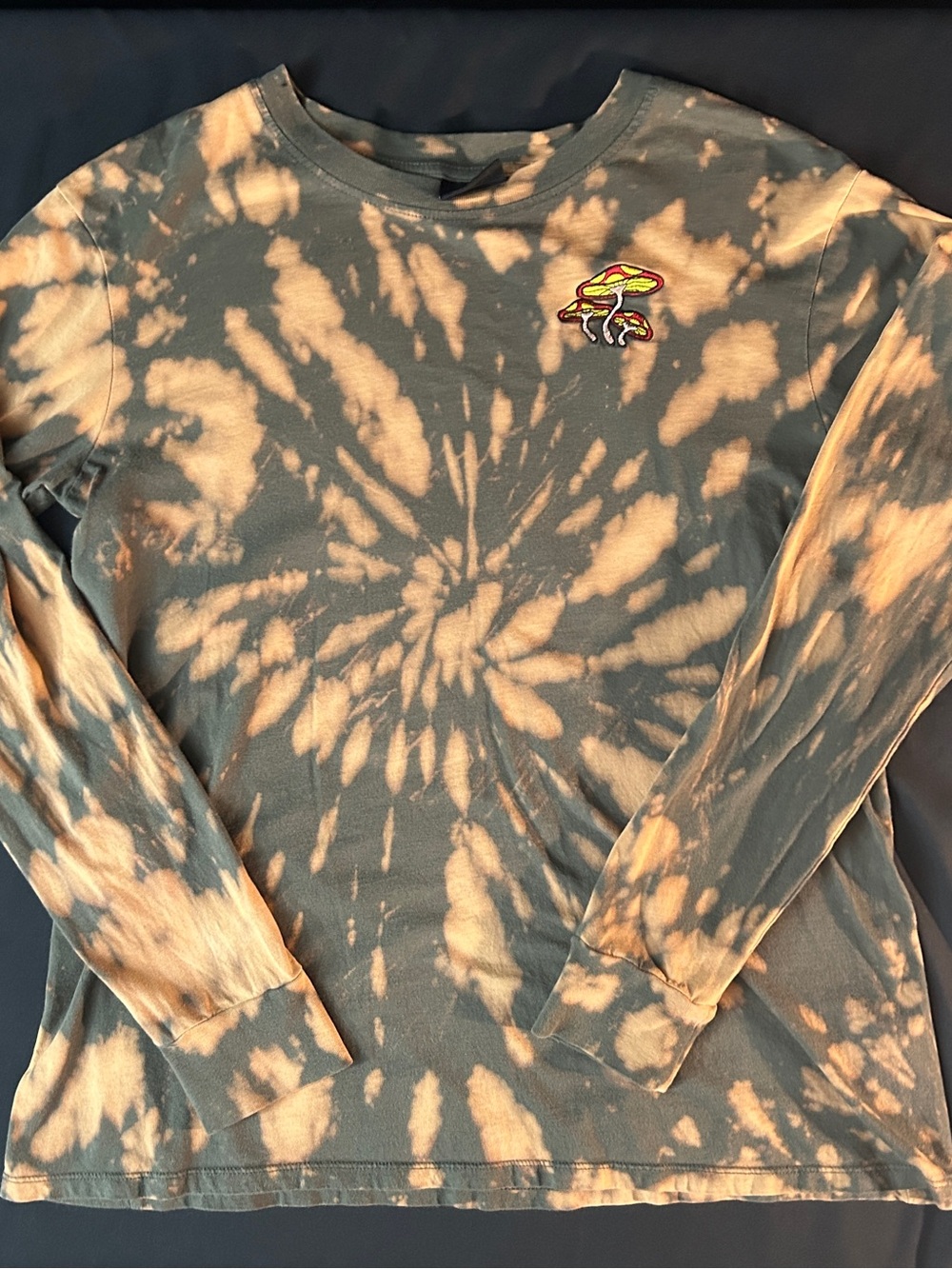 Empyre So Far Gone Mushroom Tie Dye Long Sleeve Shirt Small